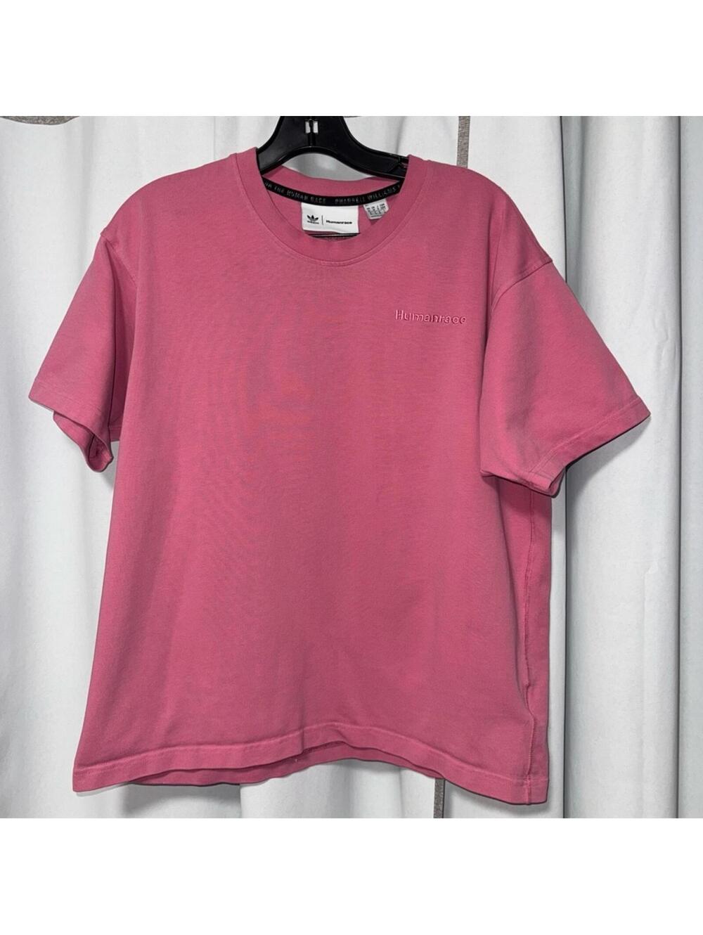 Adidas x human race thick Short Sleeve Pink Tee medium